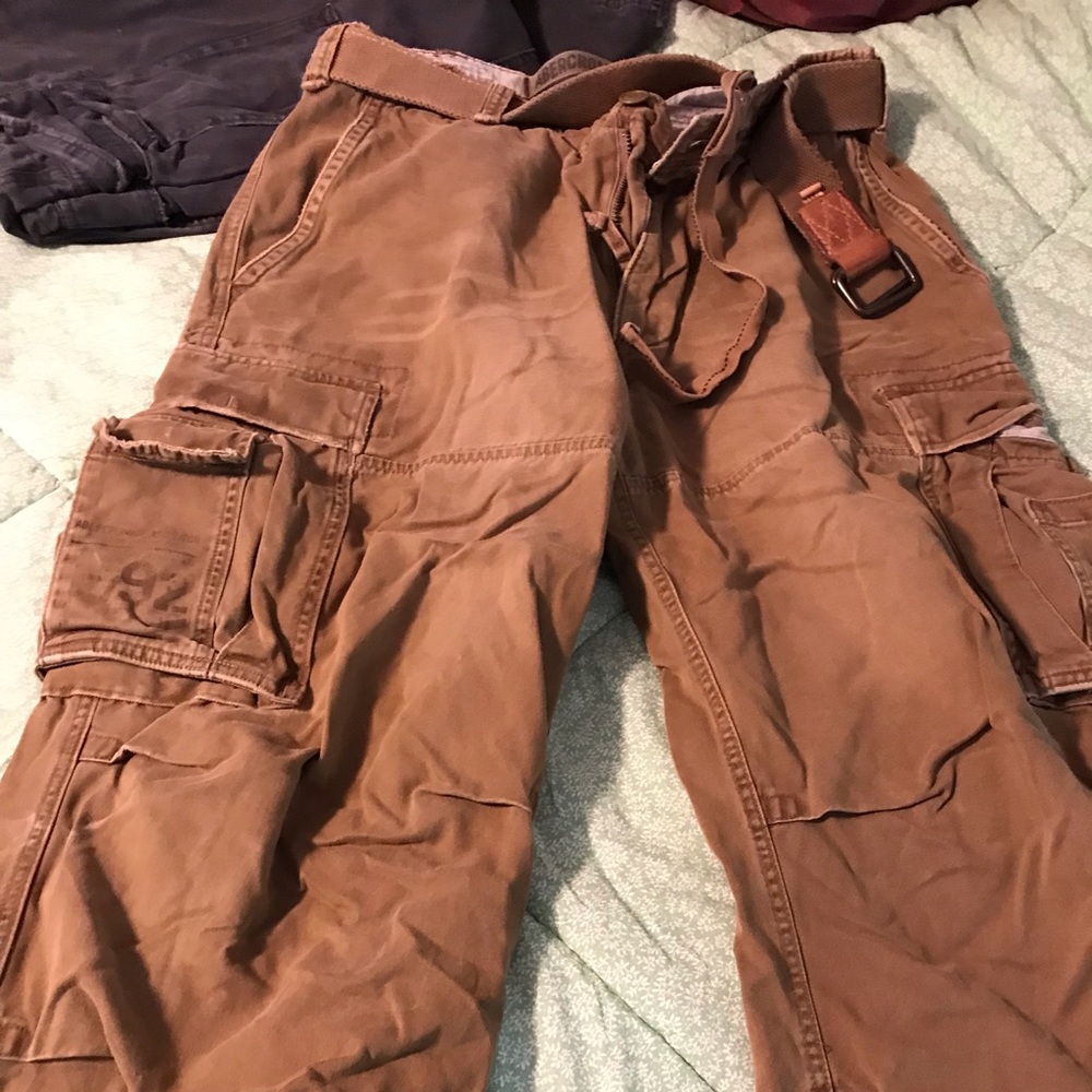 Abercrombie & Fitch Cargo Fatigues With Belt